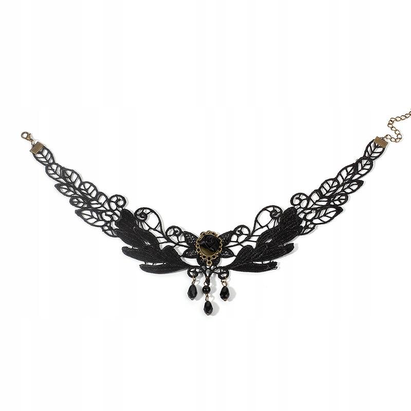 Choker Lace Embroidery Black Necklace Gothic Ch07