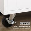 Kitchen Trolley Serving Cart Kitchen Island 1 Spice Rack 1 Towel Holder 109 Cm X 40 Cm X 89 Cm White