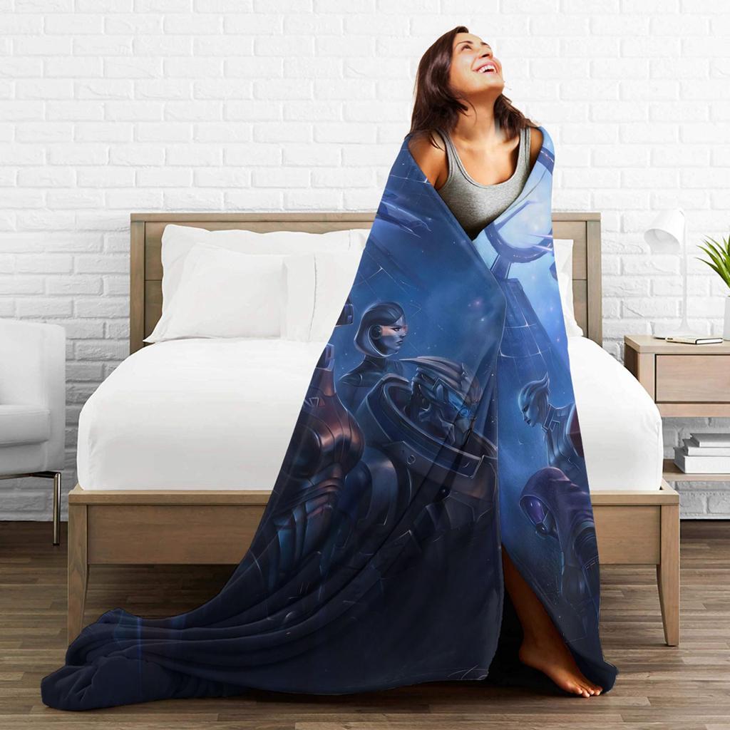 Effect Mass Game Blanket Flannel  Super Warm Throw Blankets for Car Sofa Couch Bedspread