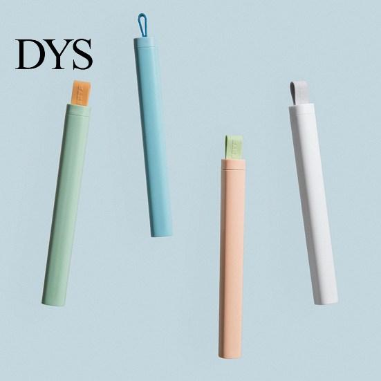 Soft Bristle 1 Set Toothbrush Holder Contrast Color Lightweight Hygienic Hanging Hole Dustproof Storage Round Edge Space-savingTravel Cover for Kids