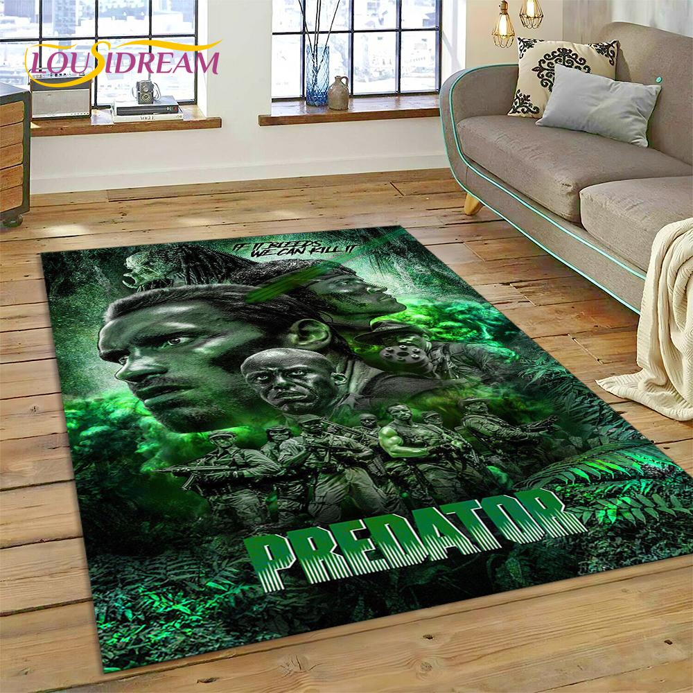 AVP Alien Vs 3D. Tappeto Tappetino Gioco Predator per Casa Soggiorno Camera da Letto Divano Zerbino Decorazione, Tappeto per Area Bambini Tappetino Antiscivolo Regalo
