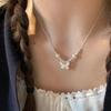 Broken silver bow pearl necklace light luxury niche high-end clavicle chain new neck chain accessories women's models