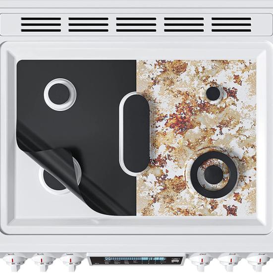 1 sett Oljebestandig Gjenbrukbar Nyttig myk komfyrbeskyttermatte koketoppdeksel