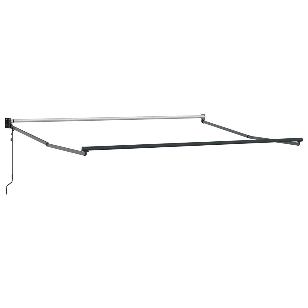 Retractable Awning Red and White 300 x 250 cm Polyester and Metal