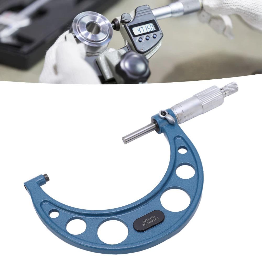 0.01mm Accuracy Thickness Gauge 75-100mm Range Precision Micrometer Measurement Tool For Machining