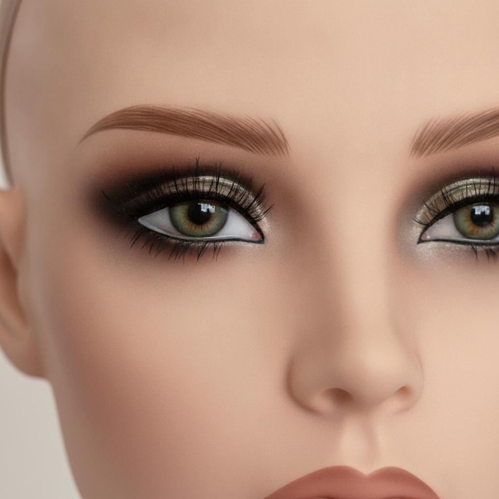Female Mannequin Head with Shoulders Natural-Looking for Salons, Makeup Artists