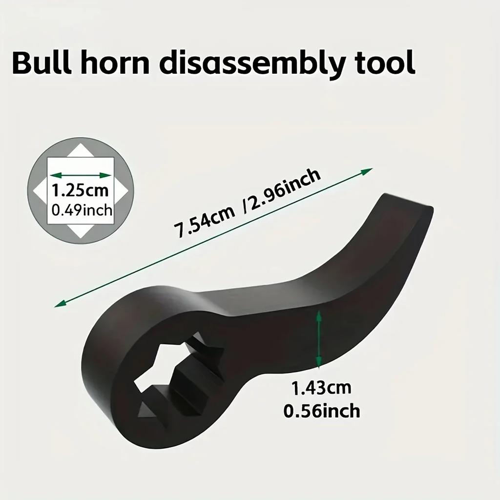Bull Horn Pry Bar Adapter Head Tool Adjustable Angle Bar for 1/2 Ratchet Open-End Wrench Half Shaft Drive Shaft Disassembly Tool