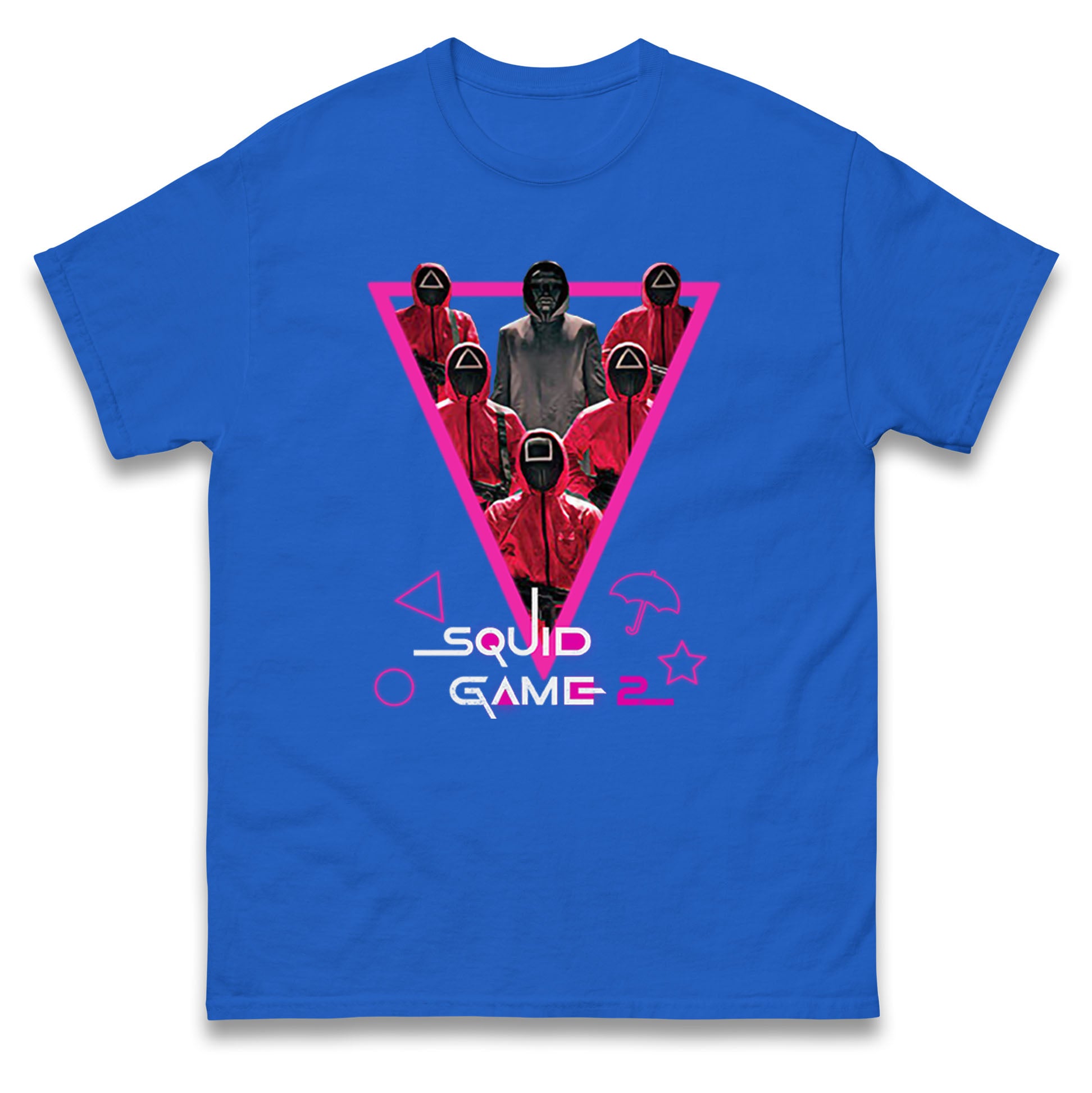 Squid Game Guards And Front Man Mens T Shirt Womens Tops Tees 2XL