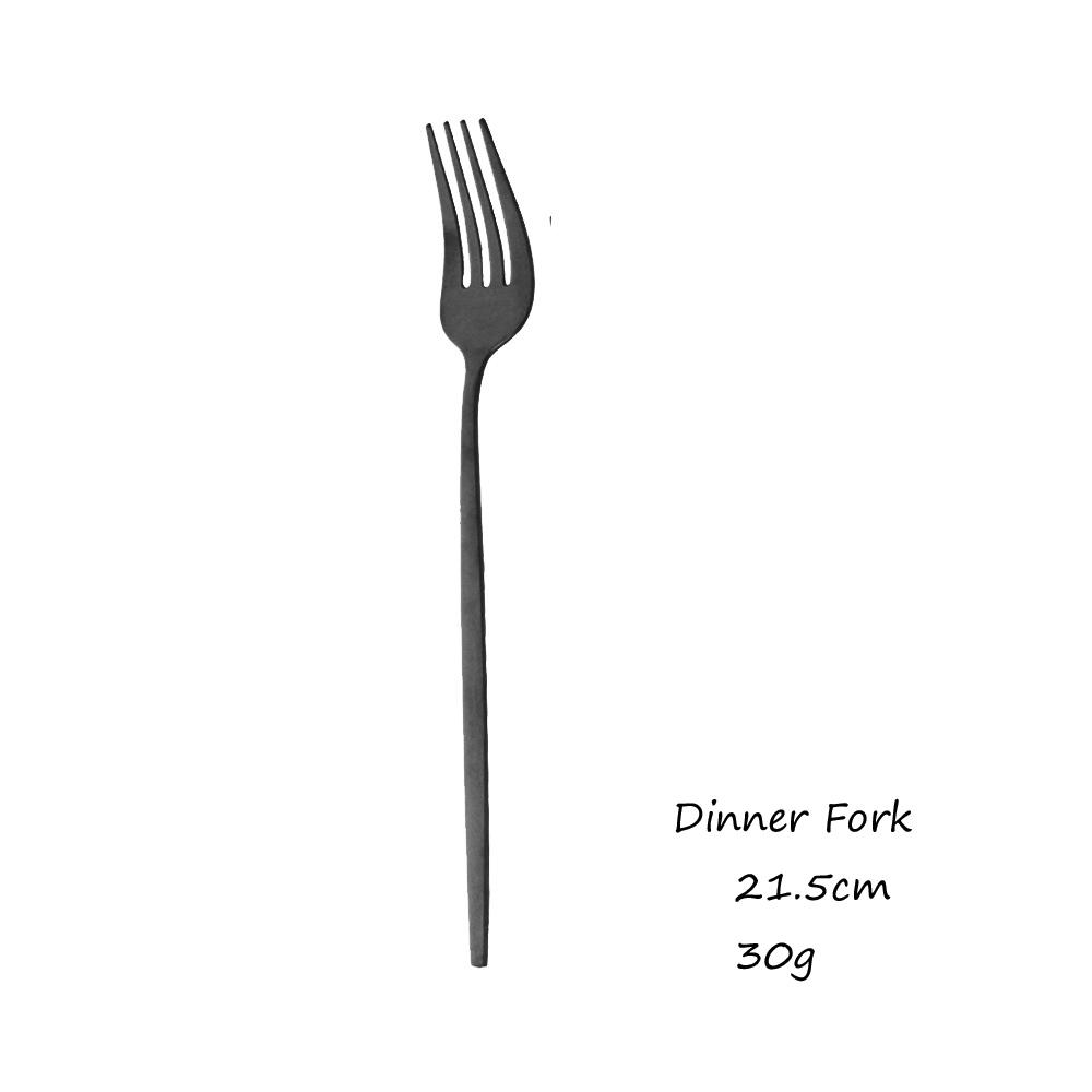 Hot Sale Black Luxury Dinnerware Cutlery Set 18/10 Stainless Steel Flatware Home Dessert Fork Spoon Knife Kitchen Dinner Set