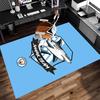 1pc Manchester City Football Club Print Area Rug - Soft,Washable Non-Slip Indoor Mat for Office Chairs,Living Room,Home Office Decorative Rug