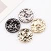 10Pcs 11mm 2 Holes Small Round Gold Metal Buttons for Sewing Women Shirt Dress Handmade Decorations