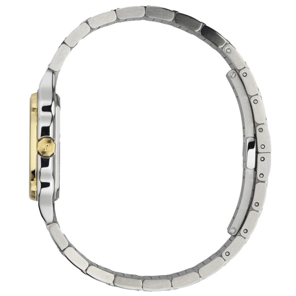 Gucci YA166503 G-Flat Silbernes Zifferblatt Damenuhr