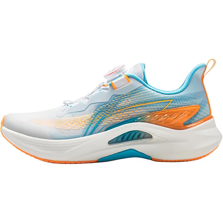 Li Ning YOUNG Kompanio 3 Slip Resistant Cushioning Abrasion Resistant Rebound Low top Kids  Running Shoes White Blue YKFV098-5 39