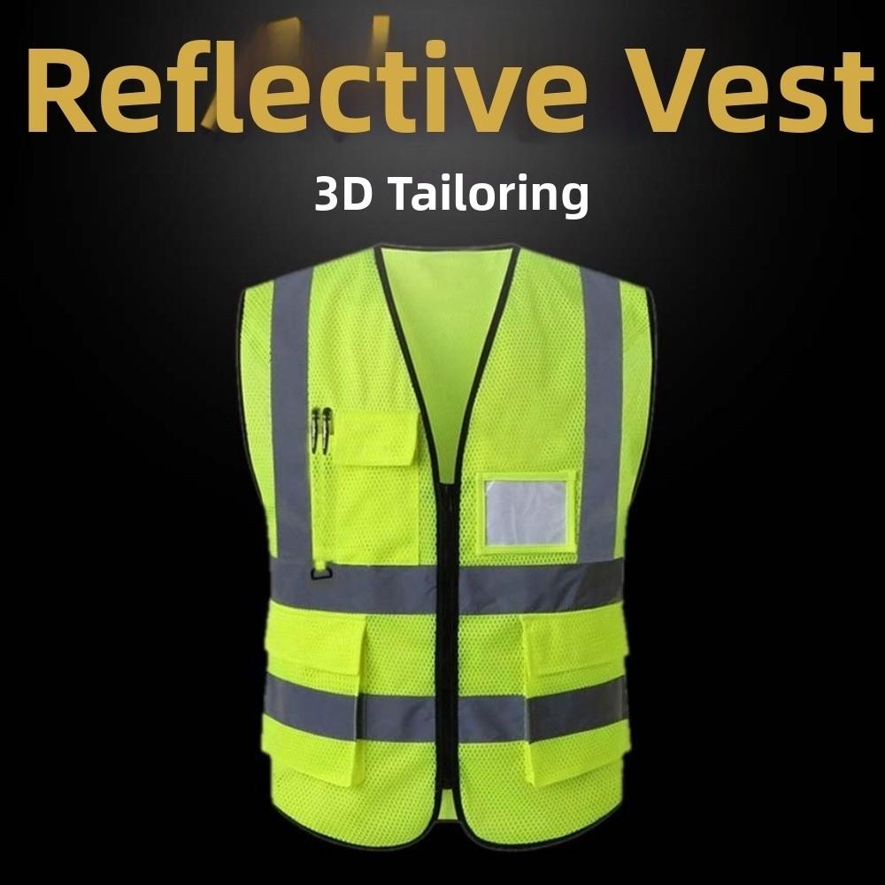 Warning Outdoor Safety Clothing High Visibility Construction Clothes Reflective Vest Cycling