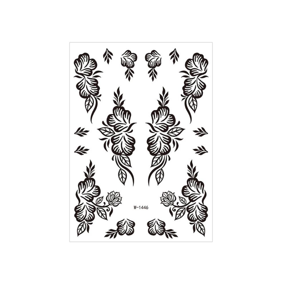 Fake Henna Tattoo Stickers India Mehndi Flower Body Art Sticker  Women/Lady/Girl