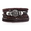 Unisex Handmade Woven Leather Bracelet - European and American Style Jewelry