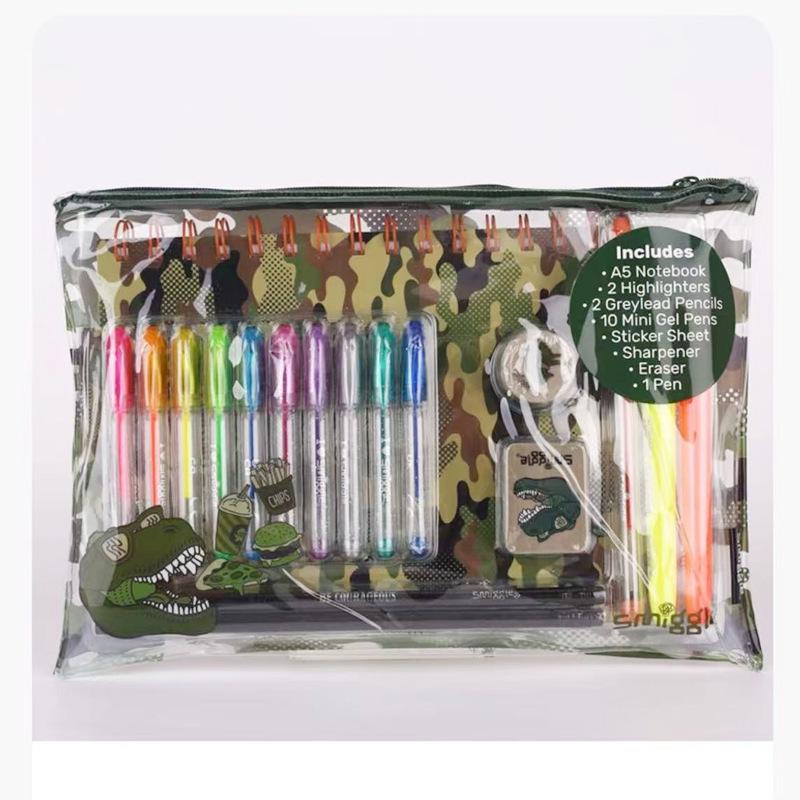 Пенал Smiggle Australia складной, большой вместимости, с мультяшным рисунком, для детей младшего школьного возраста