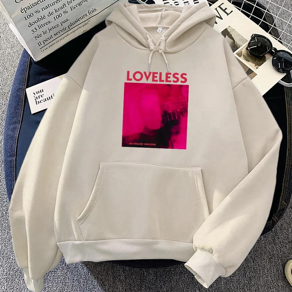 Loveless Song Printing Hoody My Bloody Valentine Rock Band Hoodies Moletom Hip Hop Fashion Graphic Streetwear Women Clothing