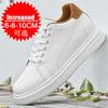 Zapatos de Ascensor de Moda para Hombre Piel Premium Aumento de Altura Invisible 6/8/10CM Zapatillas Blancas Aumentador de Altura de Cortex Zapatos Casuales