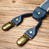 Vintage Style Adjustable Suspenders NonSlip Y Back Clips Soft Elastic Rubber 2.5cm Width Adult Accessory