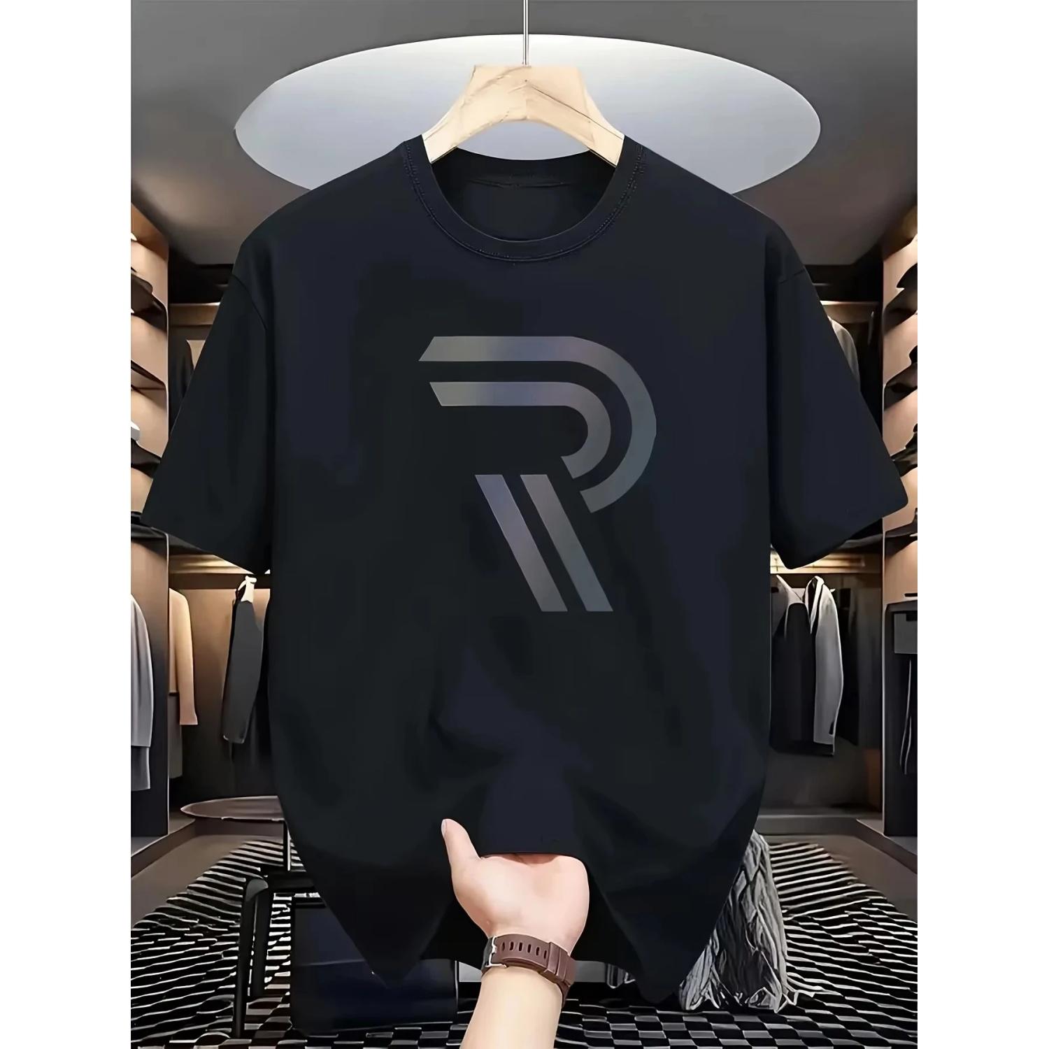 

Men s casual luxury fashion printed t-shirt - trendy comfortable to wear streetwear graphic t shirts men clothing one piece S разноцветный