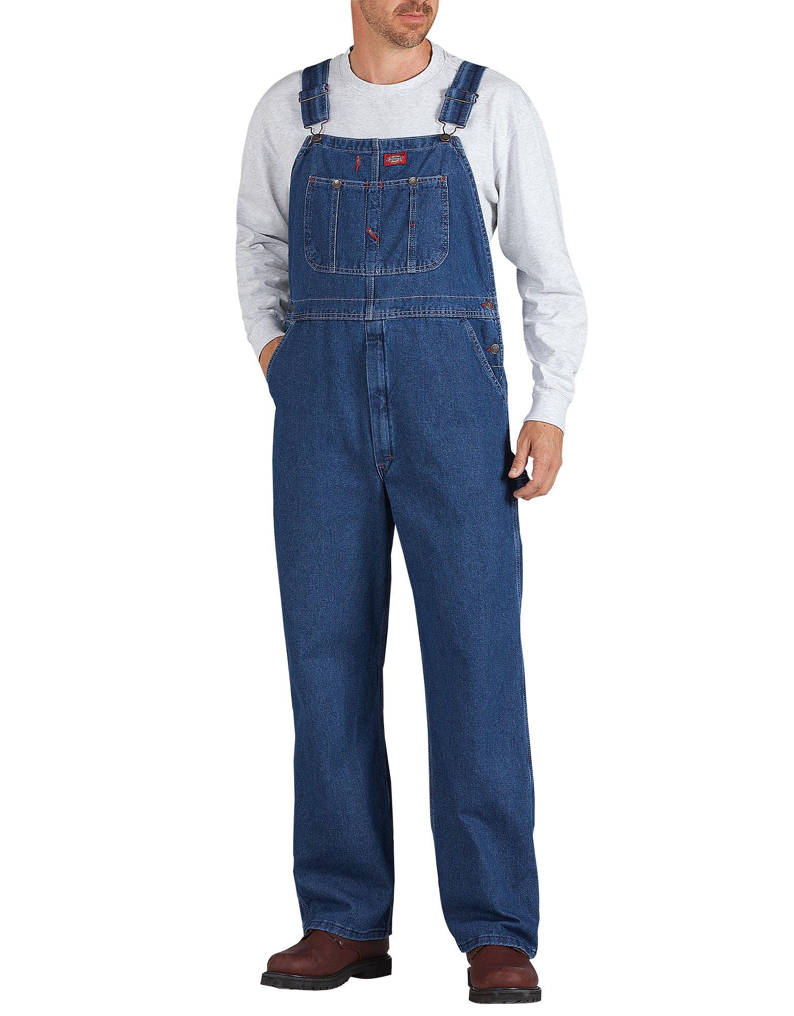 

Dickies 8396 Indigo 30W x Stonewashed Indigo Blue - Overalls, 32L, синий