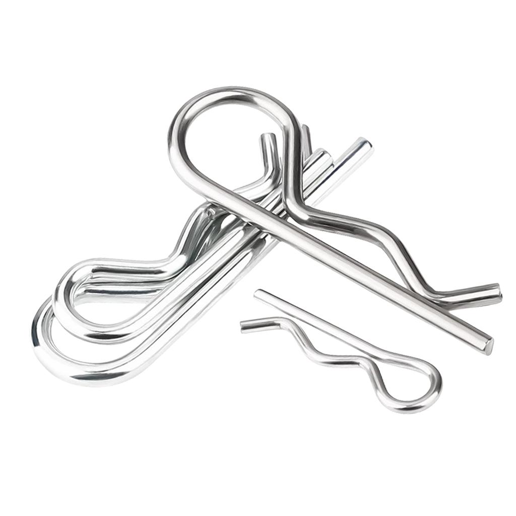 100 Stück Federverschlüsse, Splinte, Kupplungsstifte, Haarnadeln, Federklammer-Haltestifte für die Reparatur von Garagen-LKWs