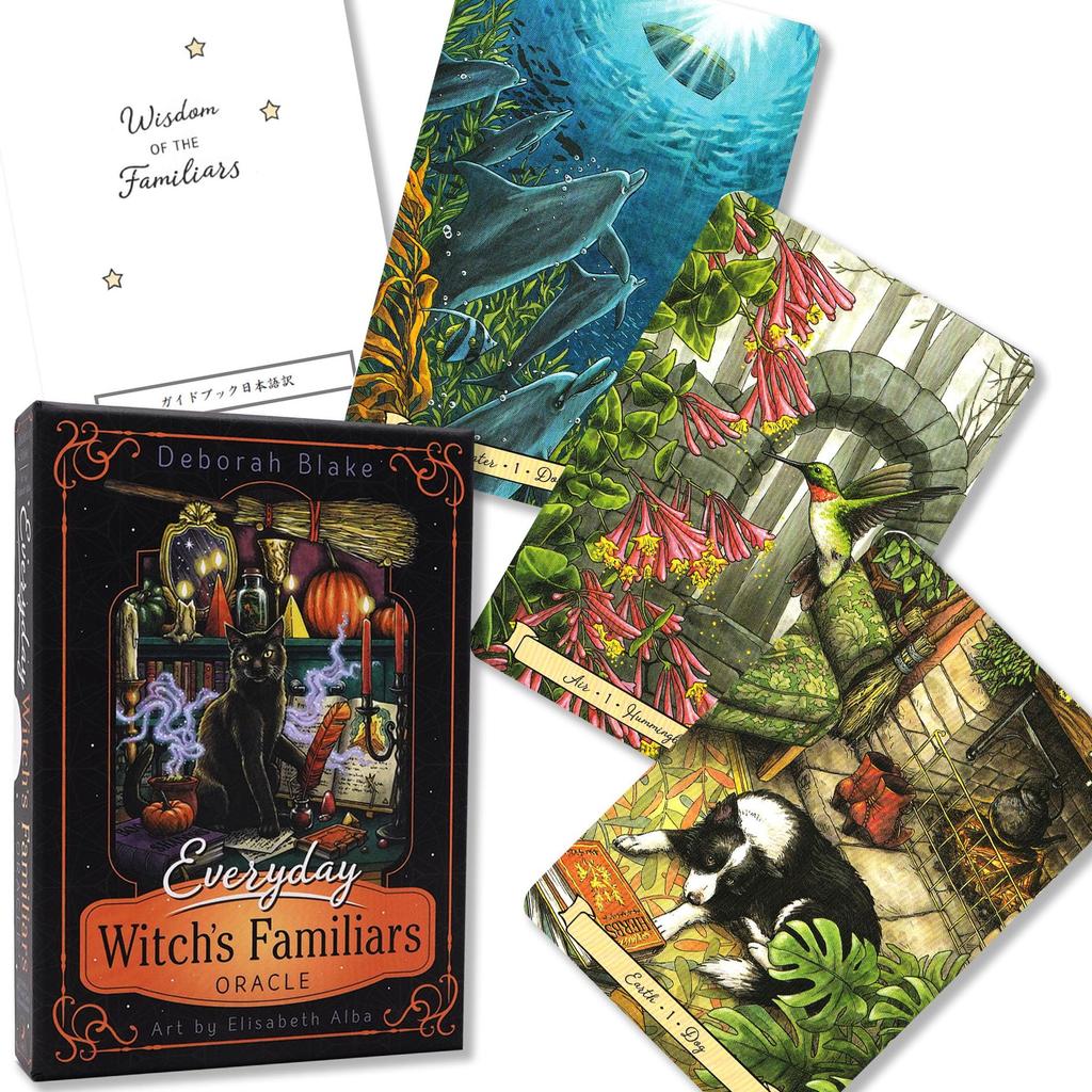 Everyday Witch's Familiars Oracle Cards (Authentic) with Japanese Instructions, Witch, Animal, and Familiar
