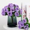 Silk Cloth Artificial Pansy Flowers DIY Phalaenopsis Simulated Rose Bouquet Soft Dyed Edged Flower Bouquet Photography Props