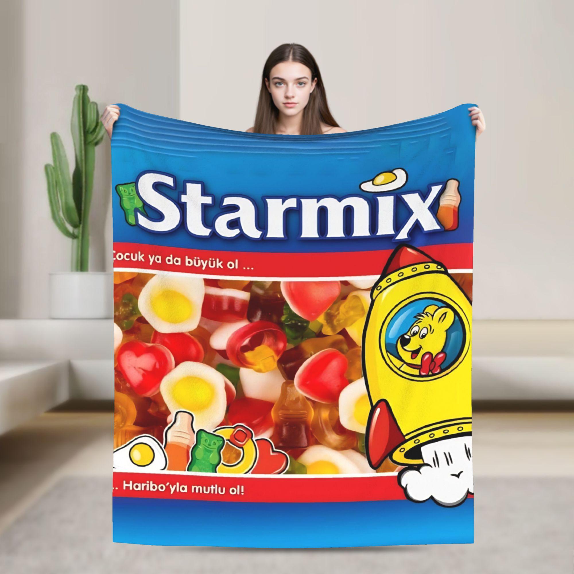 

Пледи з цукерками Haribo Теплі Новинка Плюшева Постільна Білизна Пледи Для Дивана Ліжка Декоративні Фланелеві Покривала Покривала на Ліжко 40x50in