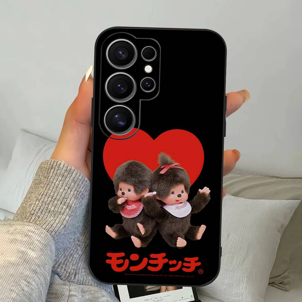 Cute M-monchhichis-s Phone Case For Samsung S 24 Fe 25 Ultra Plus 20 Lite 21 30 22 23 24 22 Ultra 5G Fundas
