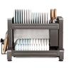 Brangdy Doppellagiges Geschirrtrockengestell aus Kohlenstoffstahl