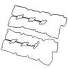 Engine Valve Cover Gasket Set for Hyundai Santa Fe 2WD AWD 3.3L 2007-2009 / Front Cylinder Head Valve Cover Gasket/Durable Rubber / 2Pcs Black