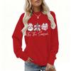 Christmas Tis The Season Sweatshirt For Women Autumn And Winter Casual Women's Round Neck Long Sleeve Xmas Pullovers Tops