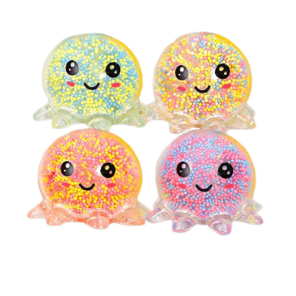Glowing Light Squid Vent Ball Squeeze Decompressions Toy Bubble Octopus Ball Stress Relief Toy Birthday Gift For Kids Child
