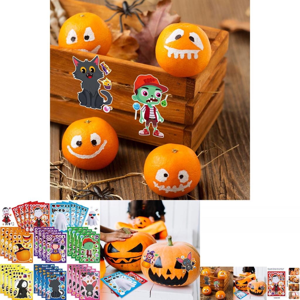 Adorable Cartoon Halloween Stickers For Kids Engaging Interactive Family Fun