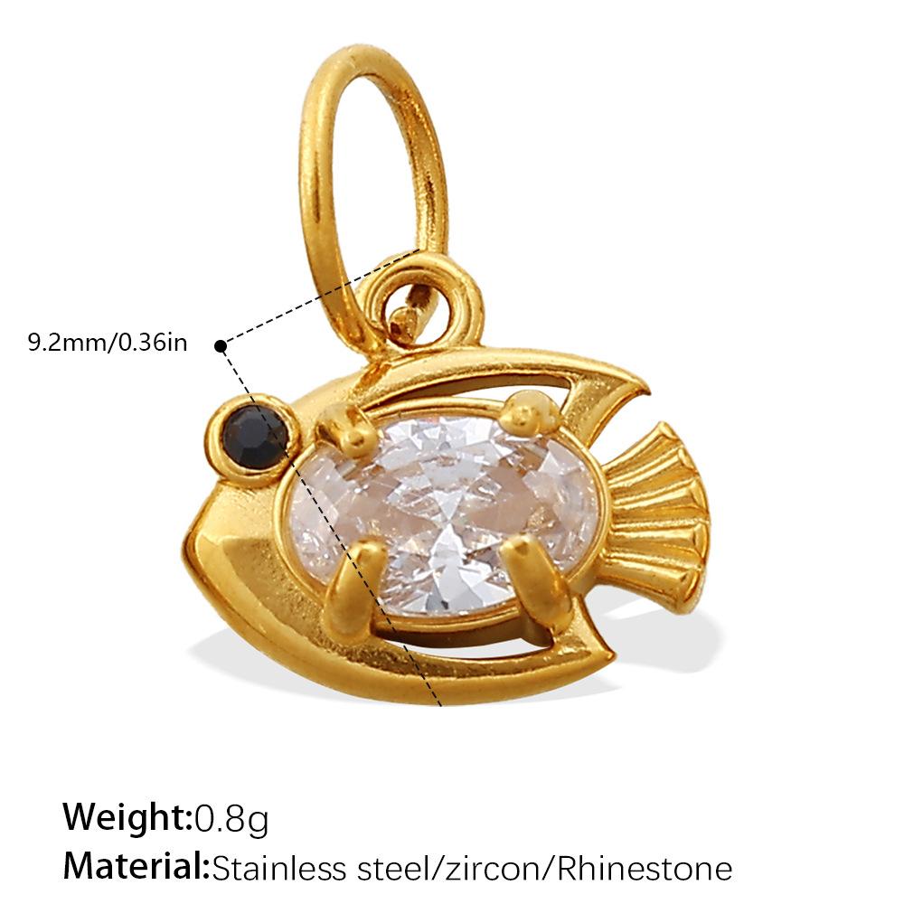 Fashion Daily Versatile Ocean Theme Diy Small Fish Pearl Pendant Does Not Fade Jewelry Accessories