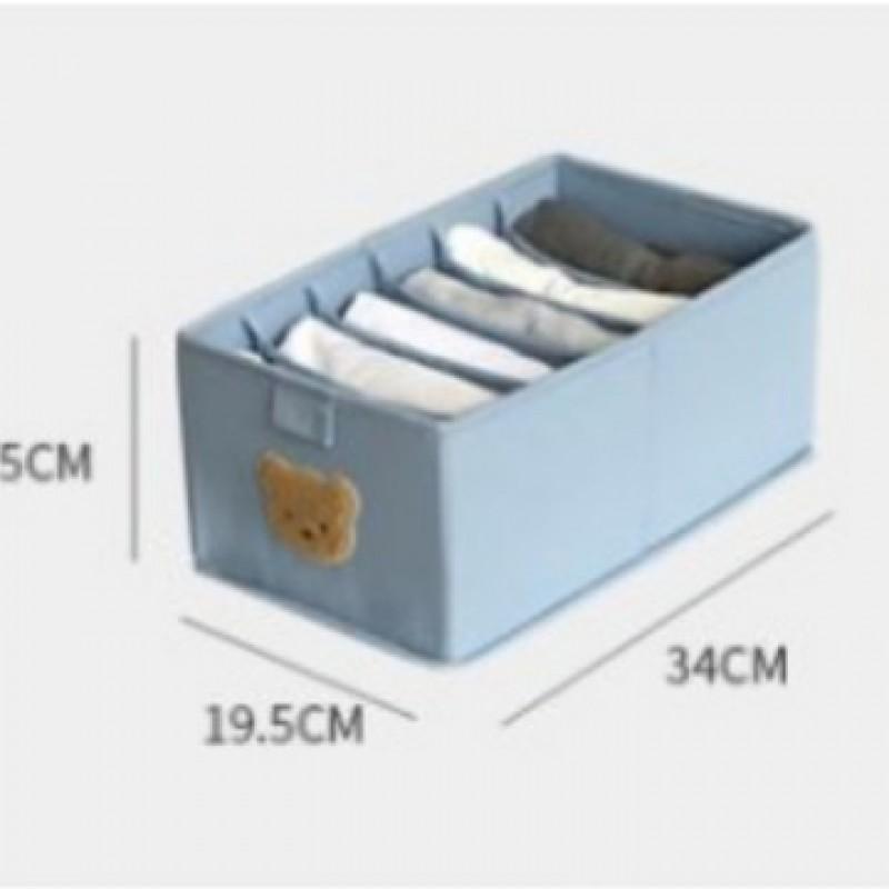 Foldable Cotton Linen Drawer Organizer Box With Dividers Clothes Pants Storage In Bedroom Closet