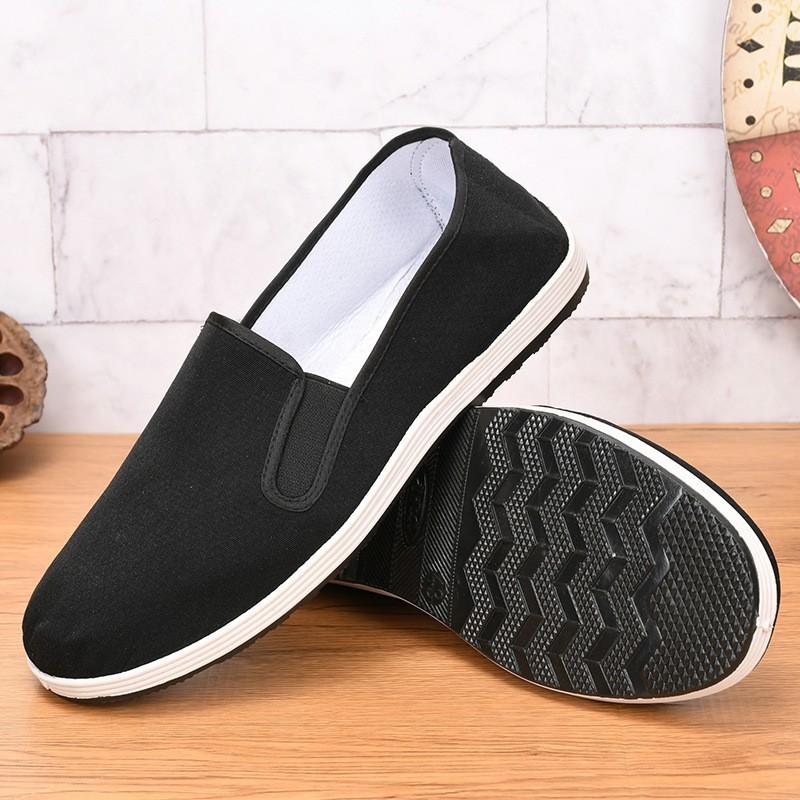 Stoffschuhe sind atmungsaktiv, leicht und bequem, lässige Mid-Outdoor-Schuhe, schwarze Herren-Fahrschuhe