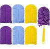 Cleaning Dust Collector 360 Suede Duster Head Replacement Color (6) + Handle Washable Dry and Wet