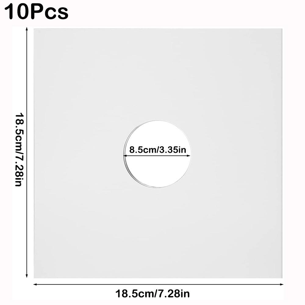 Neue 7/10/12 Zoll Schallplatten-LP-Hüllen Kraftpapier Weiße Albumhüllen Karton Vinyl-Schallplattenhüllen