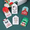 100pcs DIY Xmas Decoration Kraft Paper Christmas Labels Hang Tags Kraft Tag Gift Wrapping