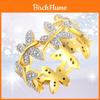 Eleganter Schmetterlingsring für Damen, vergoldet, mit einzigartigem geometrischen Design und funkelndem Edelstein