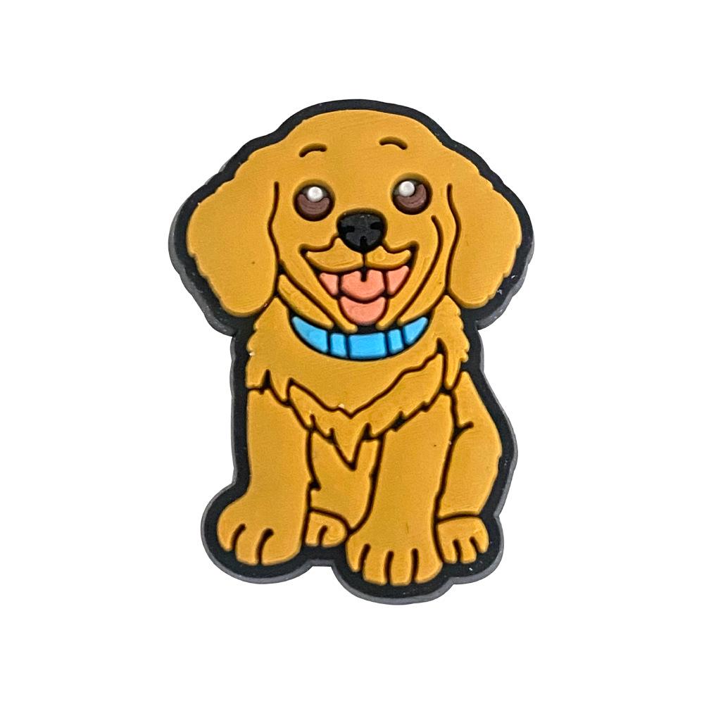 Cartoon Puppy Clog Shoe Charms - Soft PVC Flower Ornaments for Sandals and Slippers