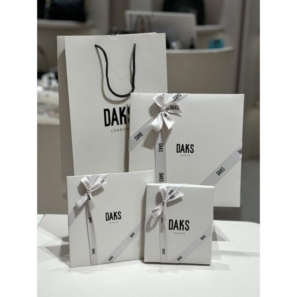 Daks Ivory Chain Print Petit Triangle Scarf   Ring Set Dcsc4e824iv
