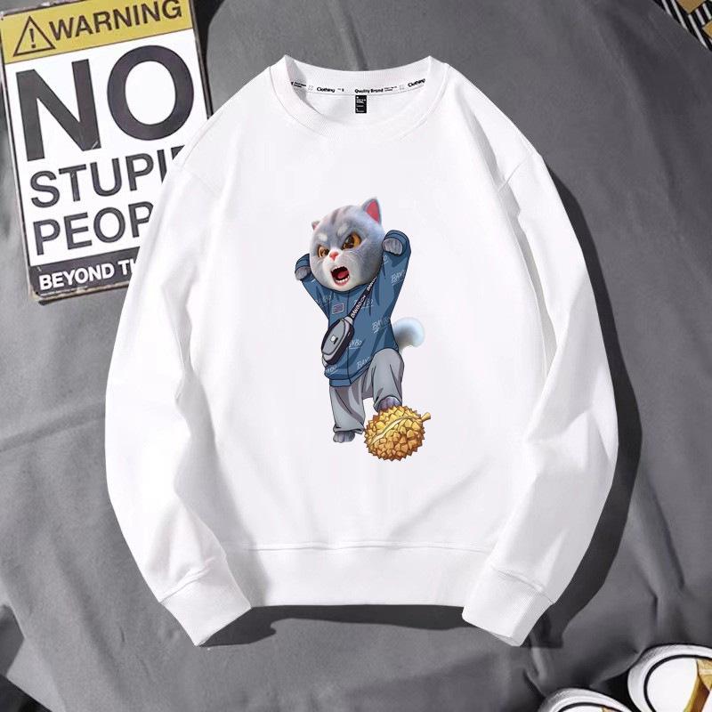 Men's 2023 Trendy Sports Hoodie, Loose Fit, Plus Size, Round Neck, Printed Autumn/Winter Internet Celebrity Style.