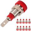 10Pcs Banana Socket Brass 2mm Panel Socket Connector Terminals for Electronic Industrial EquipmentRed