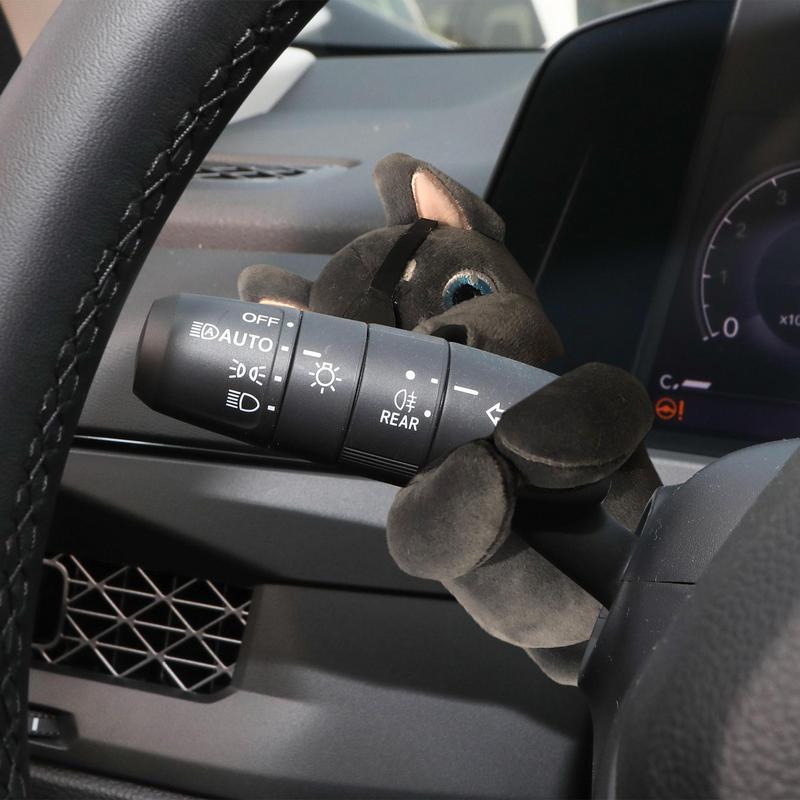 Shift Handle Decorative Doll Plush Animal Doll For Car Car Ornaments Automotive Plush Doll Decoration Creative Car Decoration
