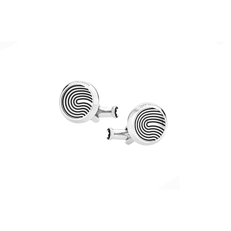 Montblanc Fingerprint Pattern Cufflinks Men cufflinks Silver 123800 F,Silver