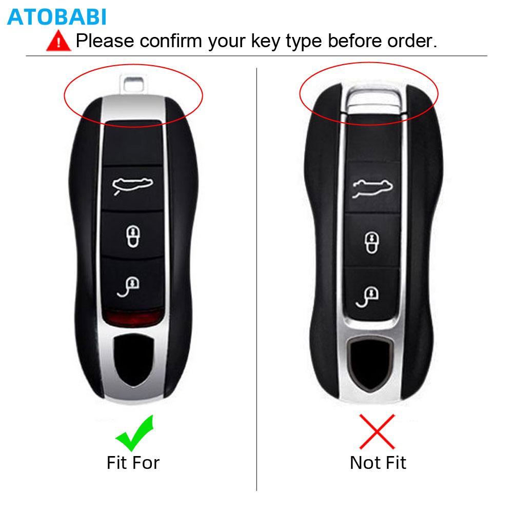Leather Car Key Cover Bag For Porsche Macan Cayenne Panamera 911 Boxster Cayman 718 Smart Remote Control Fobs Shell Protector Case